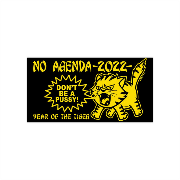 2022 YEAR OF THE TIGER - BLK - bumper sticker