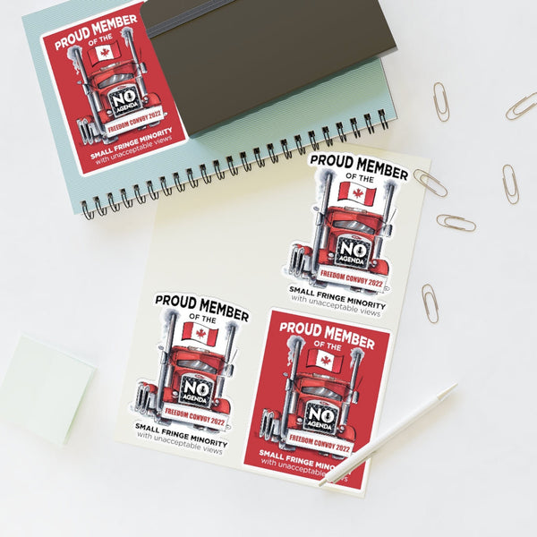 UNACCEPTABLE FREEDOM CONVOY - vinyl sticker sheet