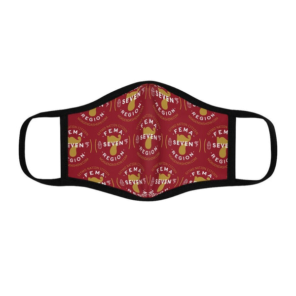 FEMA REGION SEVEN - RED - fitted face mask