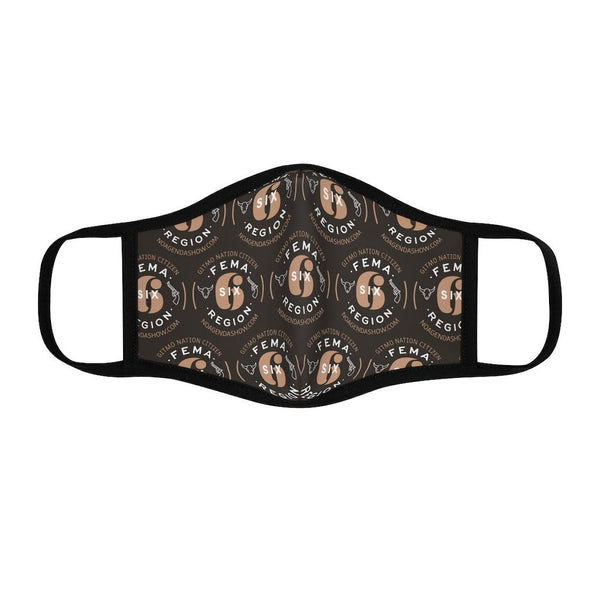 FEMA REGION SIX - BROWN - fitted face mask