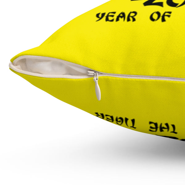 2022 YEAR OF THE TIGER - YLW - throw pillow case