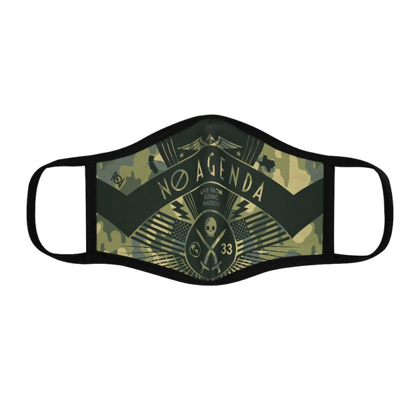 NO AGENDA RALLY - CGREEN - fitted face mask