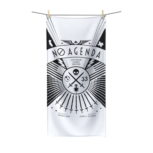 NO AGENDA RALLY - L - beach towel