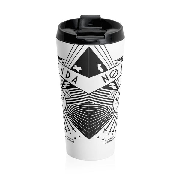 NO AGENDA RALLY - LIGHT - 15oz travel mug