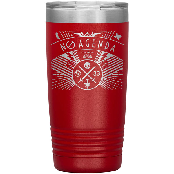 NO AGENDA RALLY - 20 oz tumbler