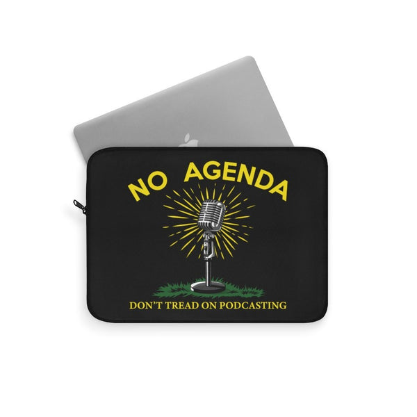 DONT TREAD ON PODCASTING - B - laptop sleeve