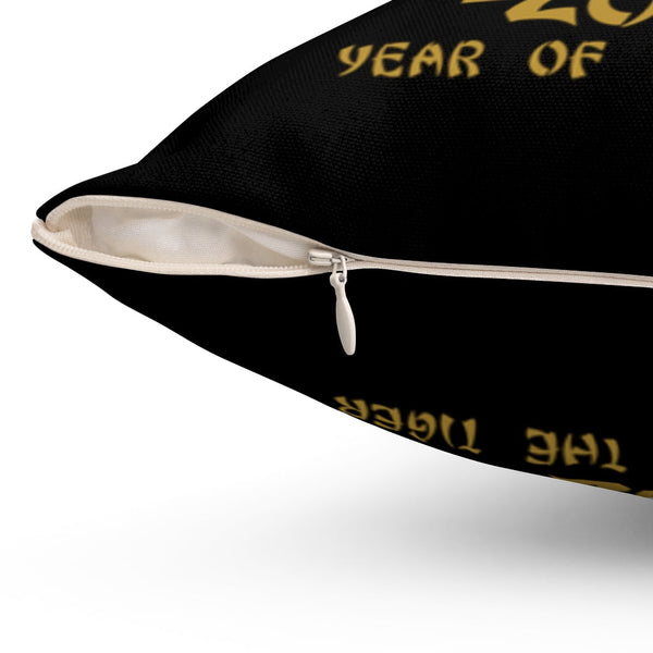 2022 YEAR OF THE TIGER - BLK - throw pillow case