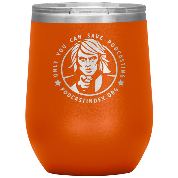 SAVE PODCASTING! - 12 oz wine tumbler
