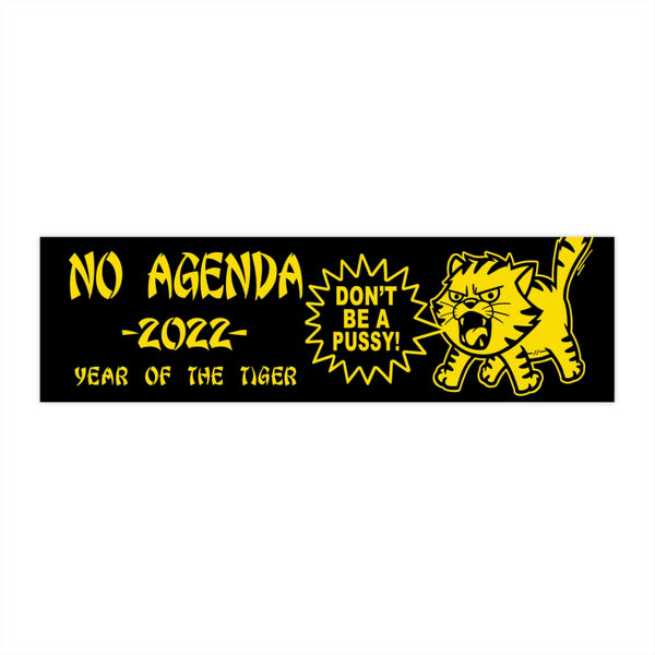 2022 YEAR OF THE TIGER - BLK - bumper sticker