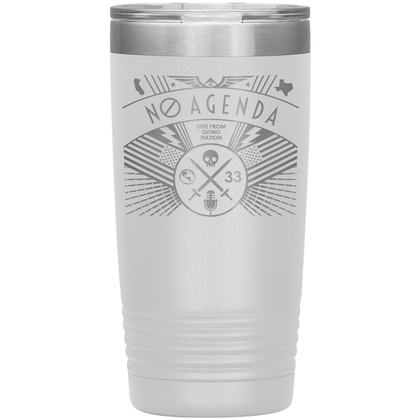 NO AGENDA RALLY - 20 oz tumbler