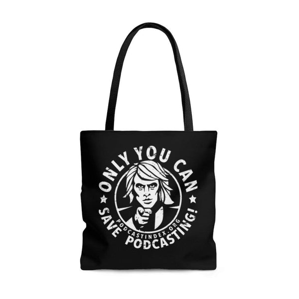 SAVE PODCASTING! - BLKW - tote bag
