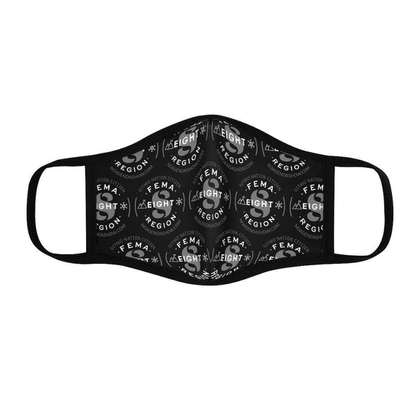 FEMA REGION EIGHT - BLACK - fitted face mask