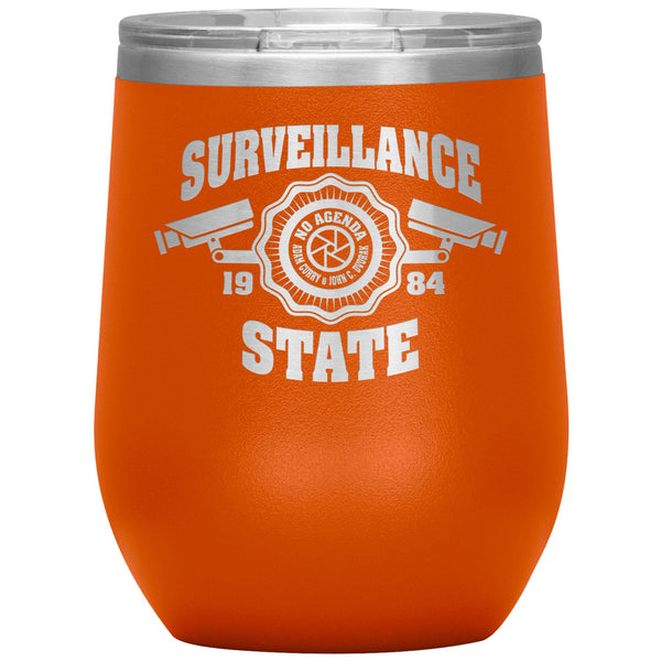 SURVEILLANCE STATE - 12 oz wine tumbler