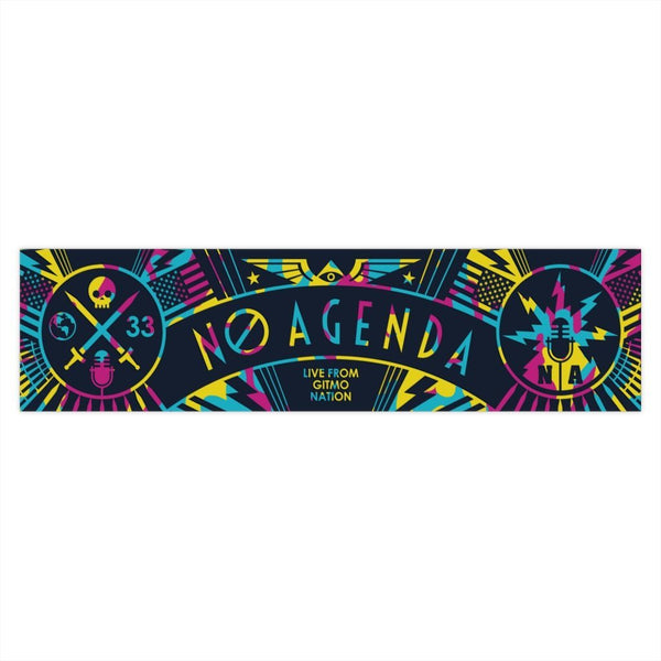 NO AGENDA RALLY - camo cmyn - bumper sticker