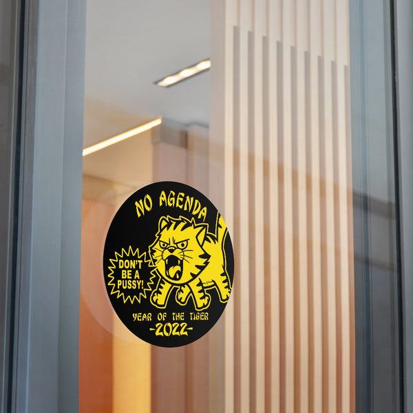 2022 YEAR OF THE TIGER - BLK - round vinyl sticker