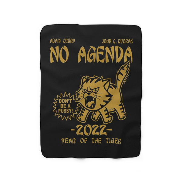 2022 YEAR OF THE TIGER - BLK - sherpa blanket
