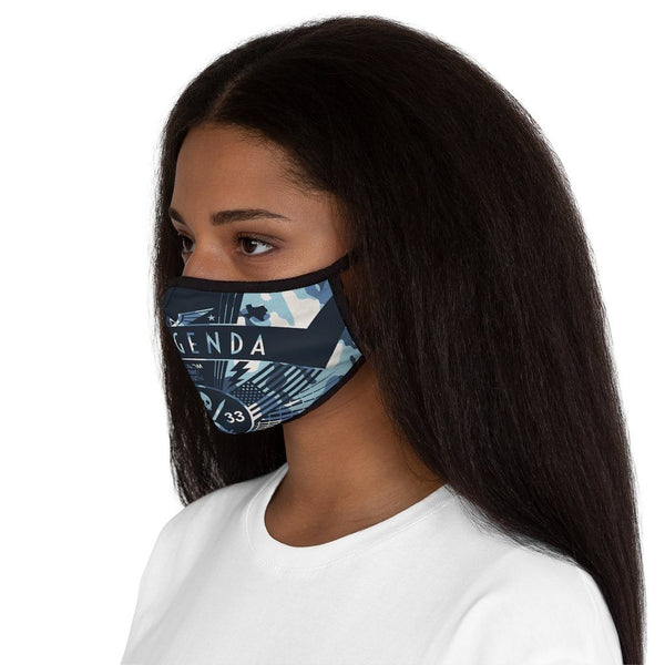 NO AGENDA RALLY - CNAVY - fitted face mask