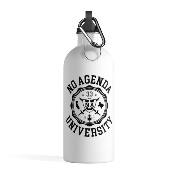 NO AGENDA UNIVERSITY - 14 oz water bottle