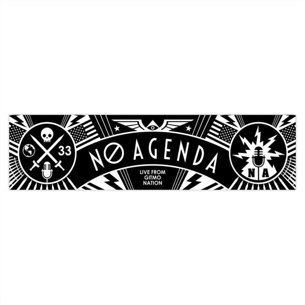 NO AGENDA RALLY - DARK - bumper sticker