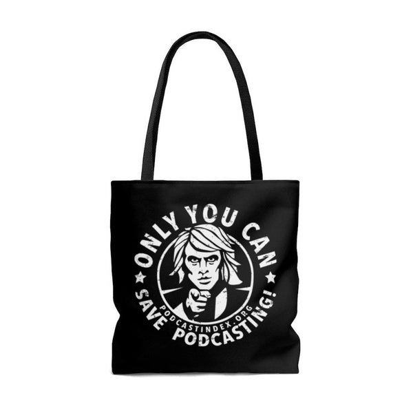 SAVE PODCASTING! - BLKW - tote bag
