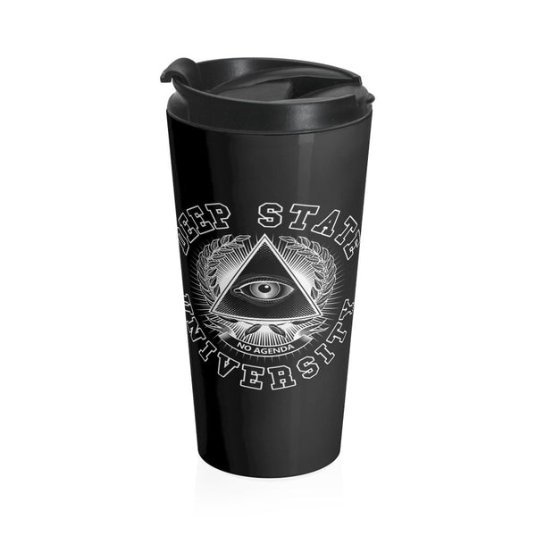 DEEP STATE UNIVERSITY - black - 15 oz travel mug