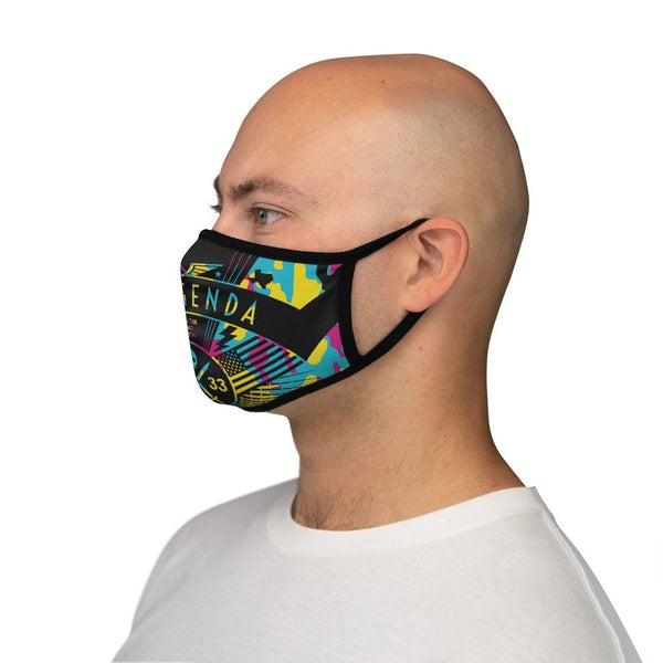 NO AGENDA RALLY - CCMYK - fitted face mask