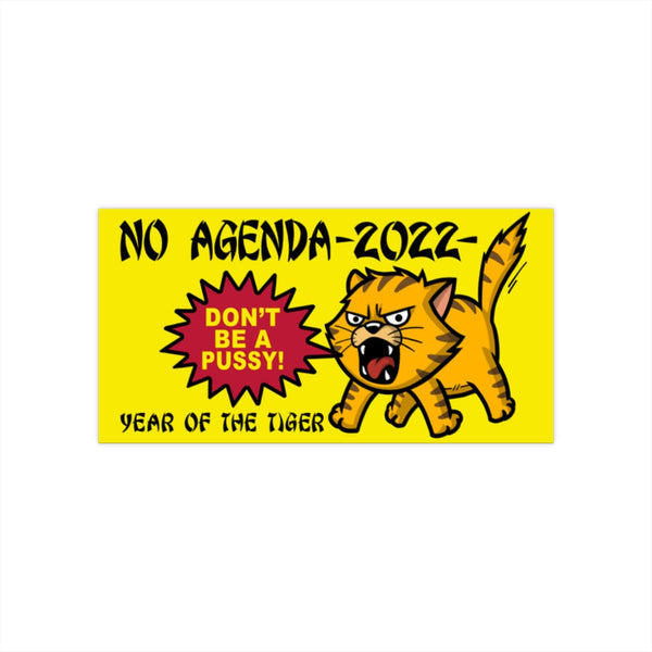 2022 YEAR OF THE TIGER - YLW - bumper sticker