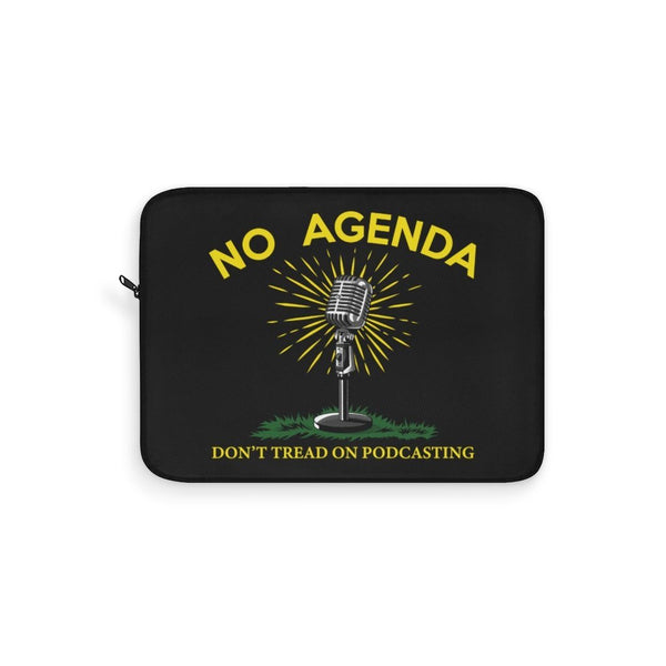 DONT TREAD ON PODCASTING - B - laptop sleeve