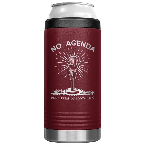 DONT TREAD ON PODCASTING - slim steel coozie