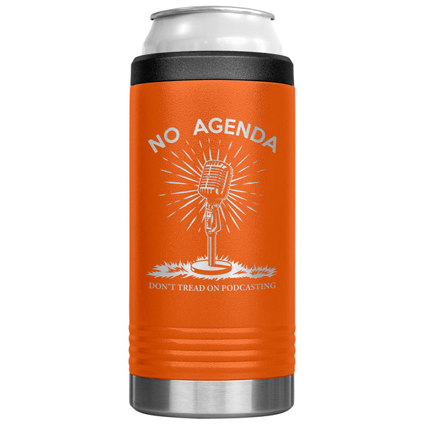 DONT TREAD ON PODCASTING - slim steel coozie