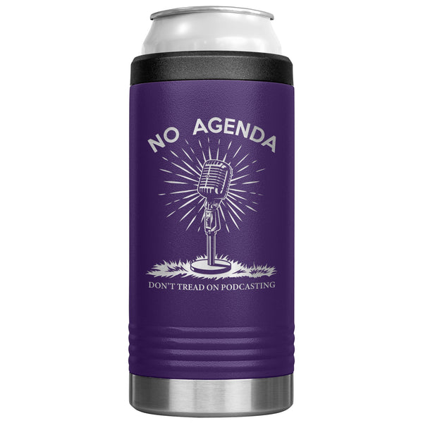 DONT TREAD ON PODCASTING - slim steel coozie