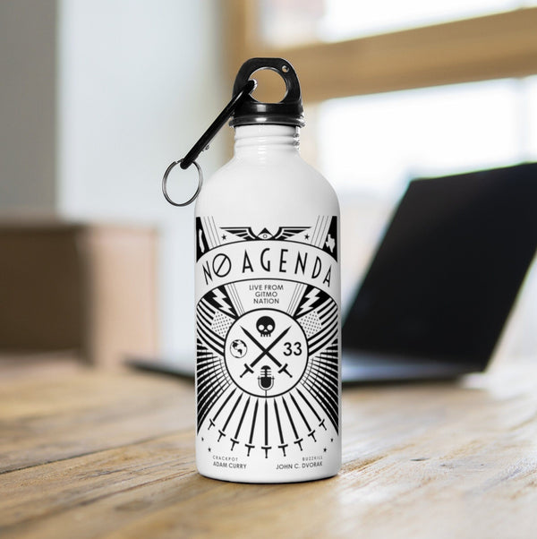 NO AGENDA RALLY - LIGHT - 14 oz water bottle
