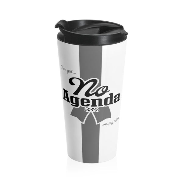 NO AGENDA RIBBON - black - 15 oz travel mug