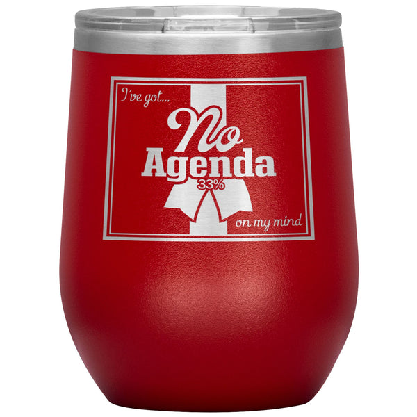 NO AGENDA RIBBON - 12 oz wine tumbler