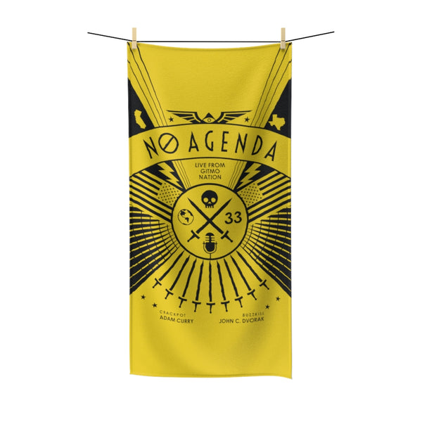 NO AGENDA RALLY - Y - beach towel
