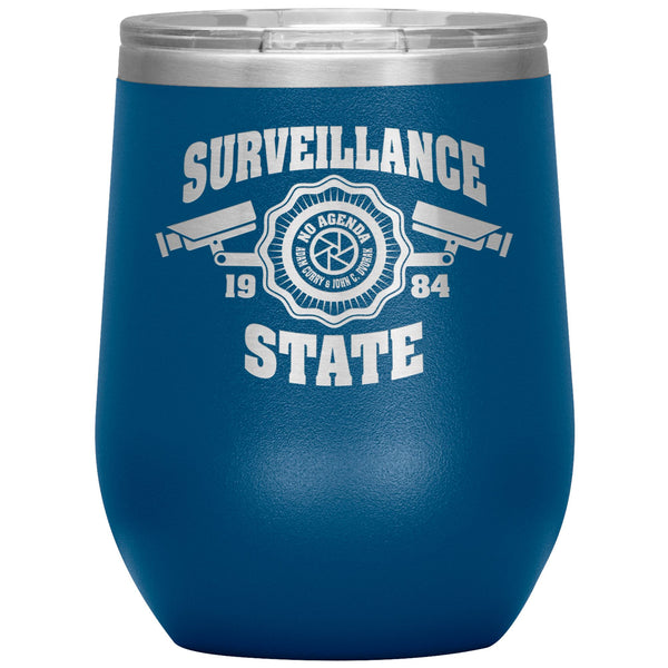 SURVEILLANCE STATE - 12 oz wine tumbler