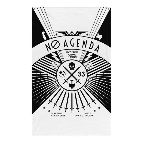 NO AGENDA RALLY - wall flag