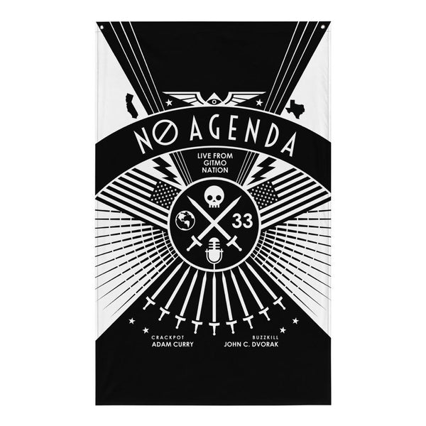 NO AGENDA RALLY - wall flag