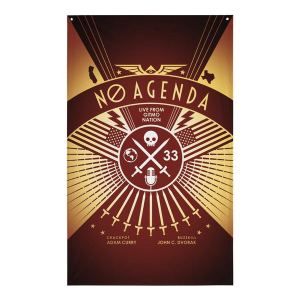 NO AGENDA RALLY - wall flag
