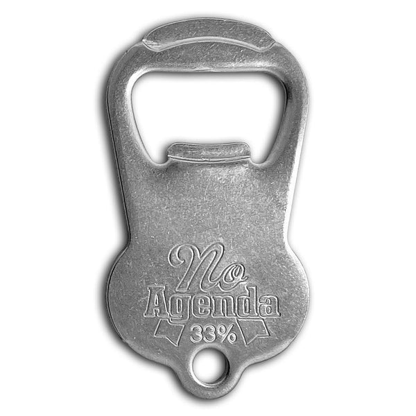 NO AGENDA RIBBON - bottle opener keychain