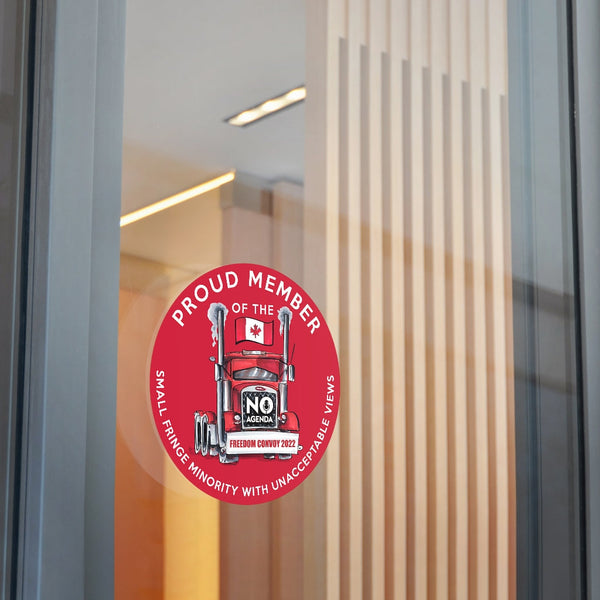 UNACCEPTABLE FREEDOM CONVOY - R - round vinyl sticker