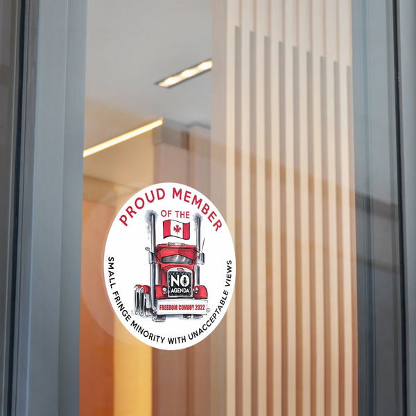 UNACCEPTABLE FREEDOM CONVOY - W - round vinyl sticker