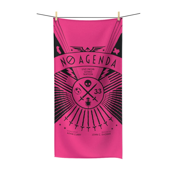 NO AGENDA RALLY - M - beach towel