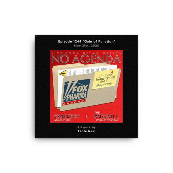 NO AGENDA 1244 - customizable canvas cover art