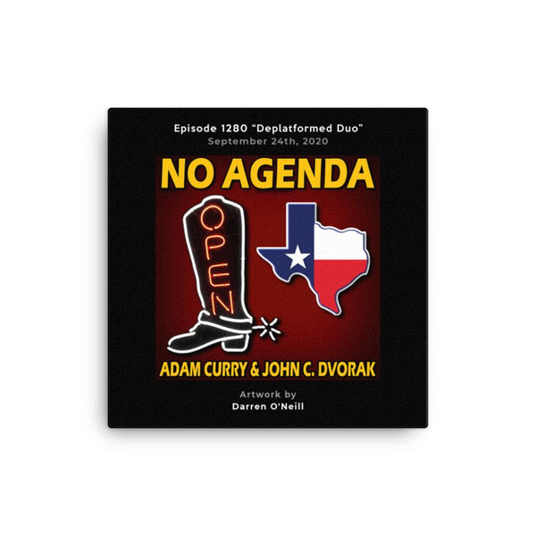 NO AGENDA 1280 - customizable canvas cover art