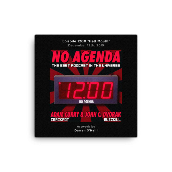 NO AGENDA 1200 - customizable canvas cover art