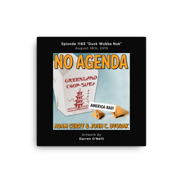 NO AGENDA 1165 - customizable canvas cover art