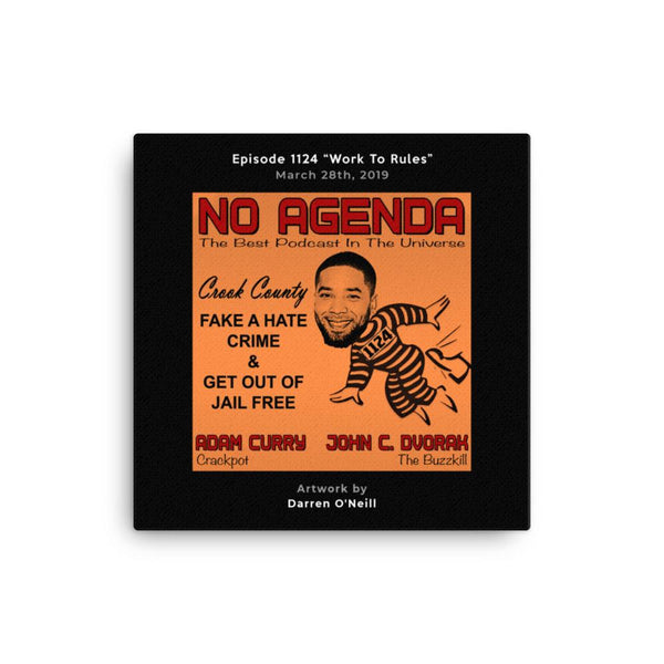 NO AGENDA 1124 - customizable canvas cover art ORIGINAL