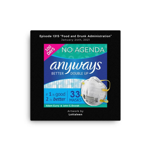 NO AGENDA 1315 - customizable canvas cover art