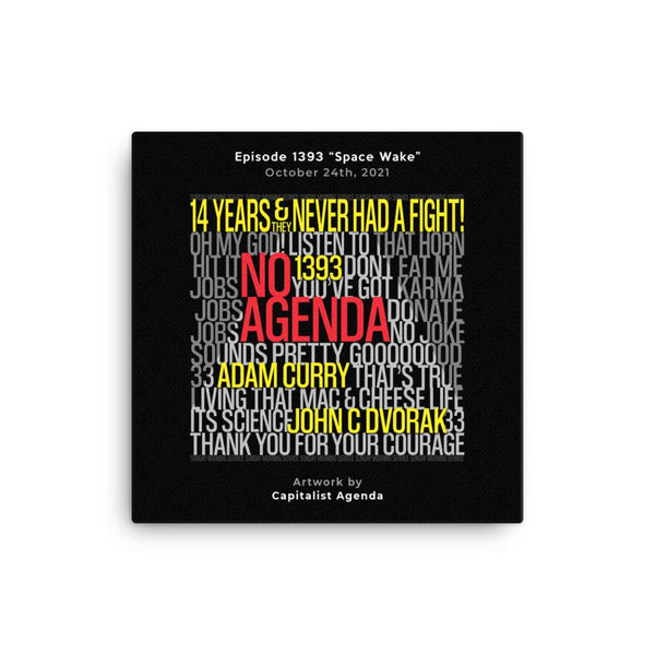 NO AGENDA 1393 - customizable canvas cover art
